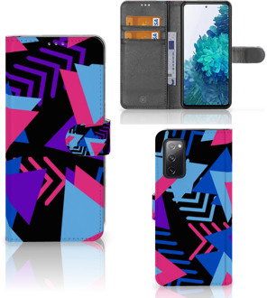 B2Ctelecom Telefoonhoesje Samsung Galaxy S20FE Wallet Book Case Design Funky Triangle