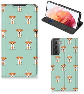 B2Ctelecom Telefoonhoesje Samsung Galaxy S21 Bookcase Pups