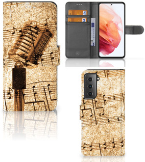 B2Ctelecom Telefoonhoesje Samsung Galaxy S21 Cover Ontwerpen Bladmuziek