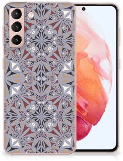 B2Ctelecom Telefoonhoesje Samsung Galaxy S21 Hoesje Flower Tiles