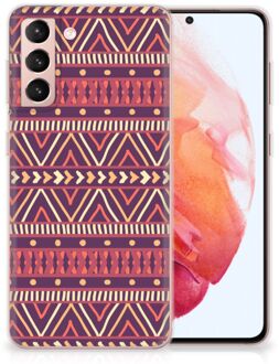 B2Ctelecom Telefoonhoesje Samsung Galaxy S21 Leuk TPU Backcase Aztec Purple