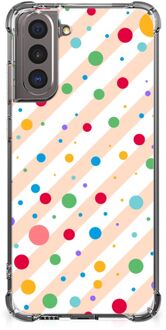 B2Ctelecom Telefoonhoesje  Samsung Galaxy S21 Mapje met transparante rand Dots