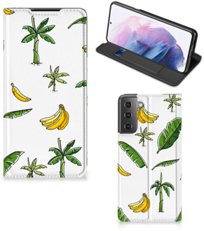 B2Ctelecom Telefoonhoesje Samsung Galaxy S21 Plus Beschermhoes Banana Tree