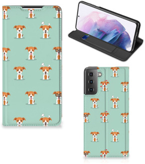 B2Ctelecom Telefoonhoesje Samsung Galaxy S21 Plus Bookcase Pups