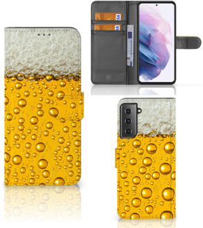 B2Ctelecom Telefoonhoesje Samsung Galaxy S21 Plus Flip Cover Valentijn Cadeautje hem Bier