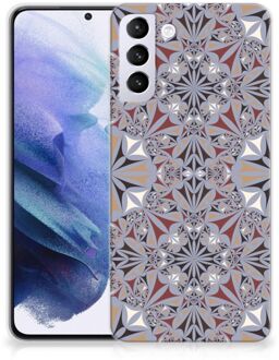 B2Ctelecom Telefoonhoesje Samsung Galaxy S21 Plus Hoesje Flower Tiles