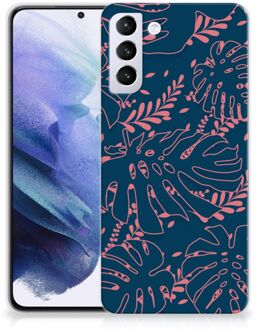 B2Ctelecom Telefoonhoesje Samsung Galaxy S21 Plus Silicone Back Cover Palm Leaves