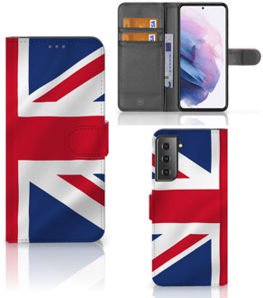 B2Ctelecom Telefoonhoesje Samsung Galaxy S21 Plus Wallet Book Case Groot-Brittannië