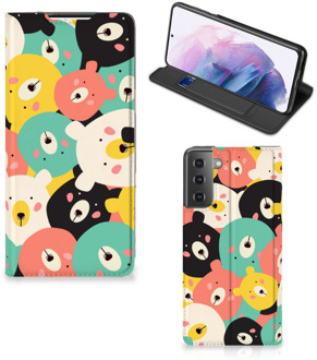 B2Ctelecom Telefoonhoesje Samsung Galaxy S21 Plus Wallet Bookcase Bears