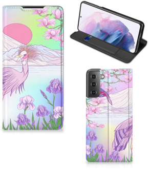 B2Ctelecom Telefoonhoesje Samsung Galaxy S21 Plus Wallet Bookcase Vogel