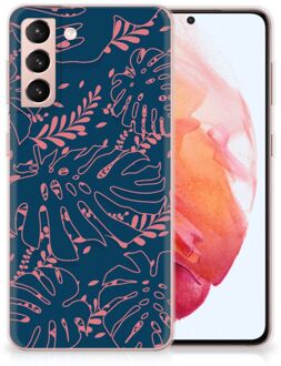 B2Ctelecom Telefoonhoesje Samsung Galaxy S21 Silicone Back Cover Palm Leaves