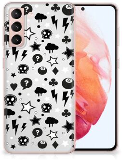 B2Ctelecom Telefoonhoesje Samsung Galaxy S21 Silicone Back Cover Silver Punk