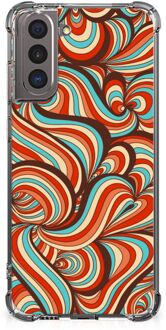 B2Ctelecom Telefoonhoesje  Samsung Galaxy S21 TPU Case anti-shock met transparante rand Retro