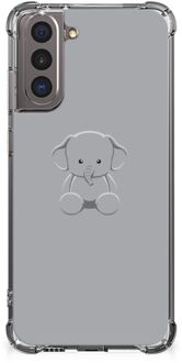 B2Ctelecom Telefoonhoesje  Samsung Galaxy S21 TPU Case met transparante rand Baby Olifant