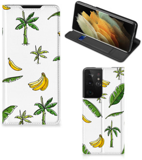 B2Ctelecom Telefoonhoesje Samsung Galaxy S21 Ultra Beschermhoes Banana Tree