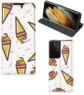 B2Ctelecom Telefoonhoesje Samsung Galaxy S21 Ultra Beschermhoes Icecream