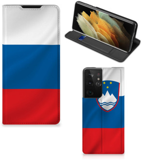 B2Ctelecom Telefoonhoesje Samsung Galaxy S21 Ultra Beschermhoes Sloveense Vlag