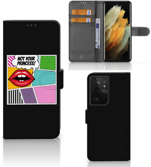 B2Ctelecom Telefoonhoesje Samsung Galaxy S21 Ultra Bookcase Popart Princess