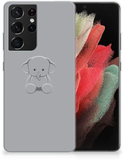 B2Ctelecom Telefoonhoesje Samsung Galaxy S21 Ultra Hippe Hoesjes Baby Olifant