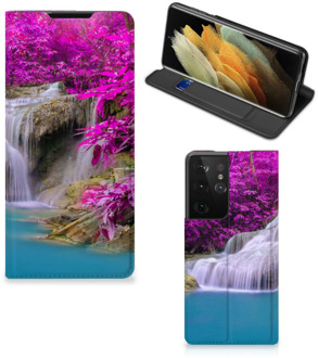 B2Ctelecom Telefoonhoesje Samsung Galaxy S21 Ultra Wallet Bookcase Waterval