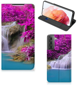 B2Ctelecom Telefoonhoesje Samsung Galaxy S21 Wallet Bookcase Waterval