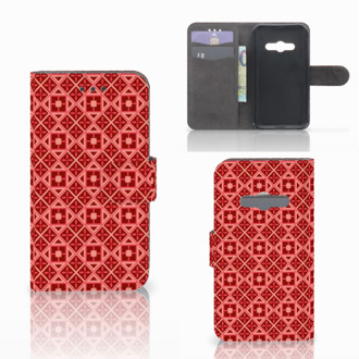 B2Ctelecom Telefoonhoesje Samsung Galaxy Xcover 3 | Xcover 3 VE Book Case Hoesje Batik Red