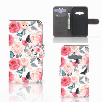 B2Ctelecom Telefoonhoesje Samsung Galaxy Xcover 3 | Xcover 3 VE Book Case Hoesje Butterfly Roses