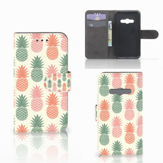 B2Ctelecom Telefoonhoesje Samsung Galaxy Xcover 3 | Xcover 3 VE Book Case Hoesje Design Ananas