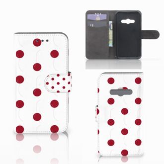 B2Ctelecom Telefoonhoesje Samsung Galaxy Xcover 3 | Xcover 3 VE Book Case Hoesje Design Cherries