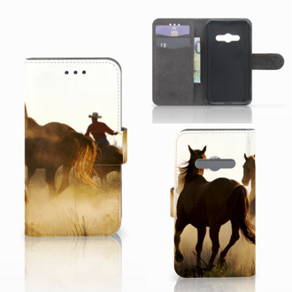 B2Ctelecom Telefoonhoesje Samsung Galaxy Xcover 3 | Xcover 3 VE Book Case Hoesje Design Cowboy