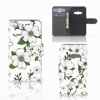 B2Ctelecom Telefoonhoesje Samsung Galaxy Xcover 3 | Xcover 3 VE Book Case Hoesje Design Dogwood Flowers