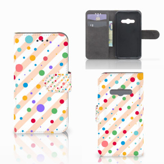 B2Ctelecom Telefoonhoesje Samsung Galaxy Xcover 3 | Xcover 3 VE Book Case Hoesje Design Dots