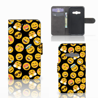 B2Ctelecom Telefoonhoesje Samsung Galaxy Xcover 3 | Xcover 3 VE Book Case Hoesje Design Emoji