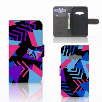 B2Ctelecom Telefoonhoesje Samsung Galaxy Xcover 3 | Xcover 3 VE Book Case Hoesje Design Funky Triangle