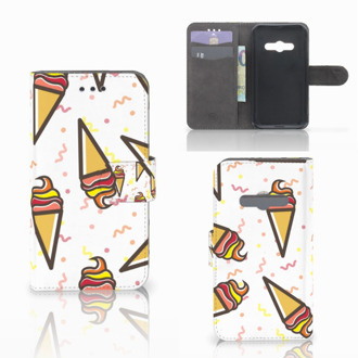 B2Ctelecom Telefoonhoesje Samsung Galaxy Xcover 3 | Xcover 3 VE Book Case Hoesje Design Icecream