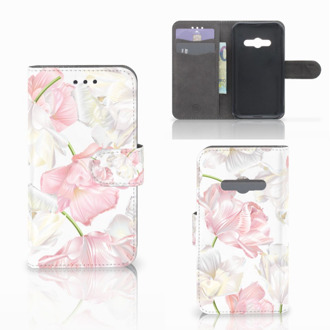 B2Ctelecom Telefoonhoesje Samsung Galaxy Xcover 3 | Xcover 3 VE Book Case Hoesje Design Lovely Flowers