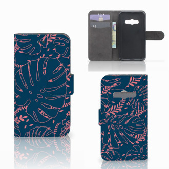 B2Ctelecom Telefoonhoesje Samsung Galaxy Xcover 3 | Xcover 3 VE Book Case Hoesje Design Palm Leaves