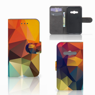 B2Ctelecom Telefoonhoesje Samsung Galaxy Xcover 3 | Xcover 3 VE Book Case Hoesje Design Polygon Color