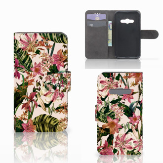 B2Ctelecom Telefoonhoesje Samsung Galaxy Xcover 3 | Xcover 3 VE Book Case Hoesje Flowers