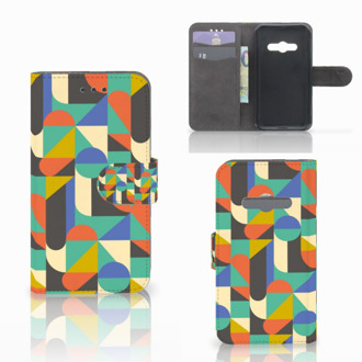 B2Ctelecom Telefoonhoesje Samsung Galaxy Xcover 3 | Xcover 3 VE Book Case Hoesje Funky Retro