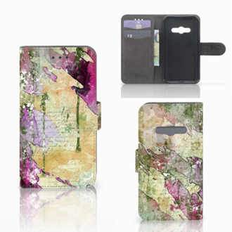 B2Ctelecom Telefoonhoesje Samsung Galaxy Xcover 3 | Xcover 3 VE Book Case Hoesje Letter Painting