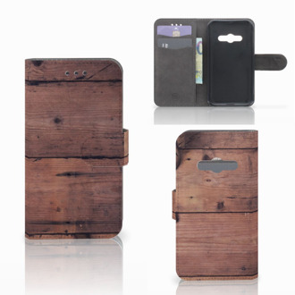 B2Ctelecom Telefoonhoesje Samsung Galaxy Xcover 3 | Xcover 3 VE Book Case Hoesje Old Wood