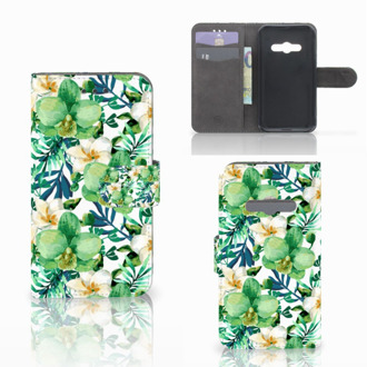 B2Ctelecom Telefoonhoesje Samsung Galaxy Xcover 3 | Xcover 3 VE Book Case Hoesje Orchidee Groen