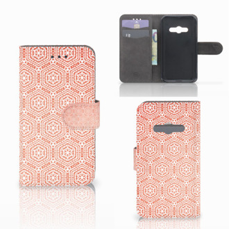 B2Ctelecom Telefoonhoesje Samsung Galaxy Xcover 3 | Xcover 3 VE Book Case Hoesje Pattern Orange