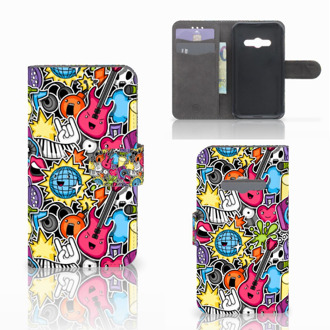 B2Ctelecom Telefoonhoesje Samsung Galaxy Xcover 3 | Xcover 3 VE Book Case Hoesje Punk Rock