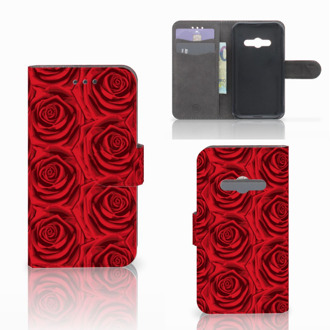 B2Ctelecom Telefoonhoesje Samsung Galaxy Xcover 3 | Xcover 3 VE Book Case Hoesje Red Roses