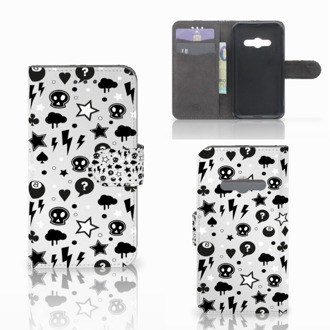 B2Ctelecom Telefoonhoesje Samsung Galaxy Xcover 3 | Xcover 3 VE Book Case Hoesje Silver Punk