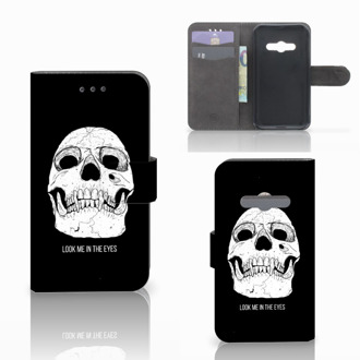 B2Ctelecom Telefoonhoesje Samsung Galaxy Xcover 3 | Xcover 3 VE Book Case Hoesje Skull Eyes