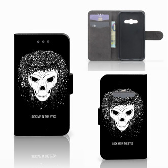 B2Ctelecom Telefoonhoesje Samsung Galaxy Xcover 3 | Xcover 3 VE Book Case Hoesje Skull Hair