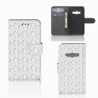 B2Ctelecom Telefoonhoesje Samsung Galaxy Xcover 3 | Xcover 3 VE Book Case Hoesje Stripes Dots